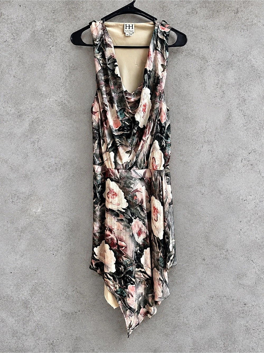 Haute Hippie Silk Floral Cowl Neck Dress – Medium